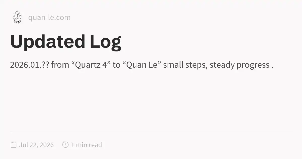 Updated Log